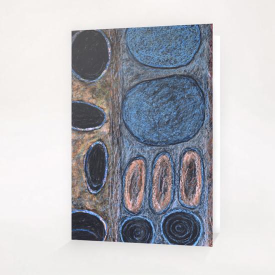 Round Textured Shapes  Greeting Card & Postcard by Heidi Capitaine