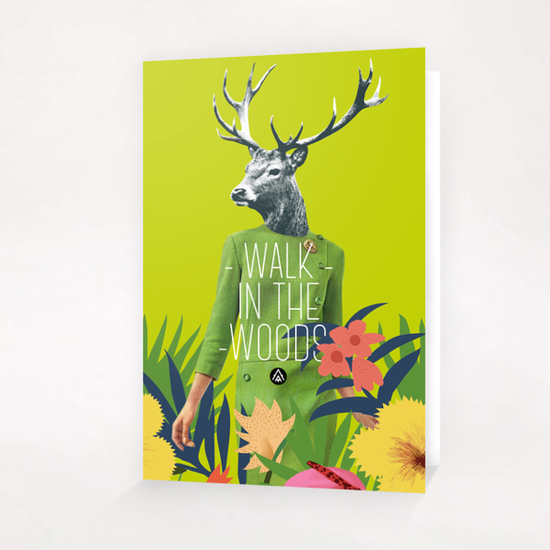 Walk in the woods Greeting Card & Postcard by Alfonse