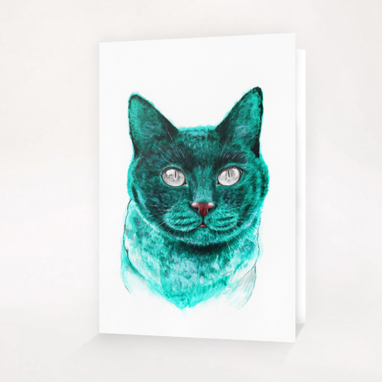 Cat Greeting Card & Postcard by Nika_Akin