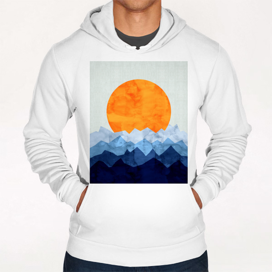 Watercolor landscape geometrica Hoodie by Vitor Costa