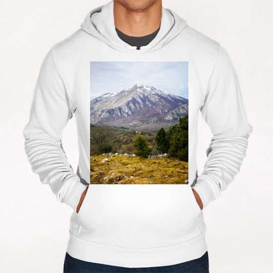 Mountains in the background X Hoodie by Salvatore Russolillo