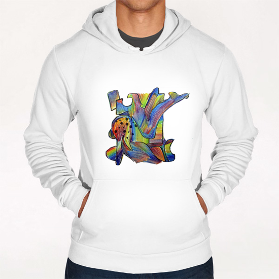 Foule multicolore Hoodie by Denis Chobelet