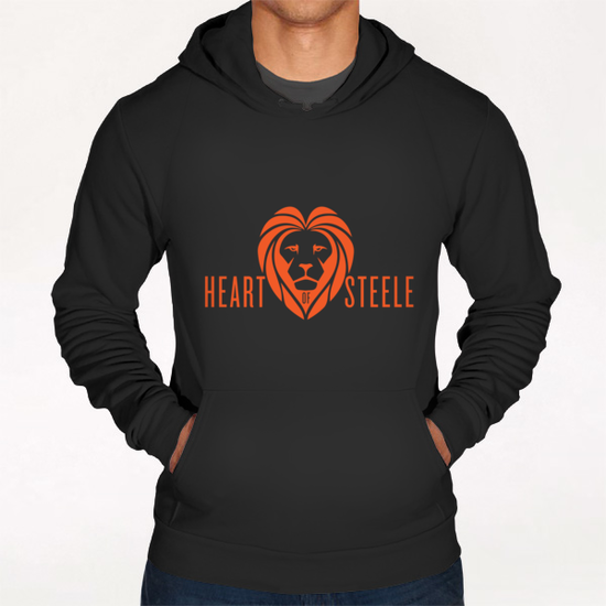 Steele Logo Orange Hoodie by bthwing