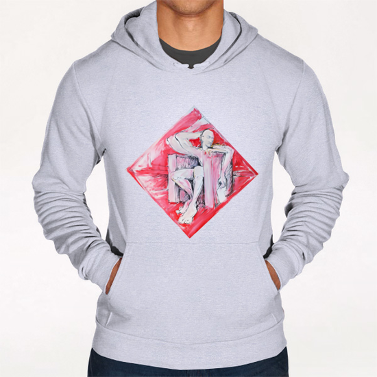 Sitting man Hoodie by Georgio Fabrello