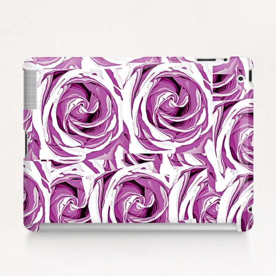 closeup pink rose texture pattern abstract background Tablet Case by Timmy333