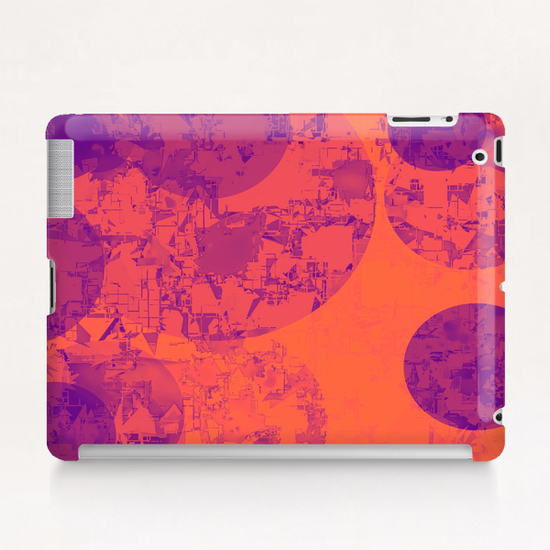 geometric circle pattern abstract in orange and purple Tablet Case by Timmy333