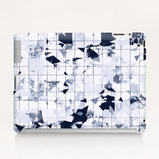 geometric square pattern in black and white Tablet Case by Timmy333