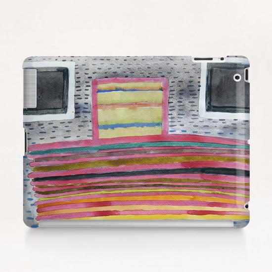 Stacked Lines and Squares Tablet Case by Heidi Capitaine