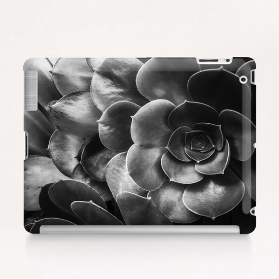 succulent plant texture in black and white Tablet Case by Timmy333