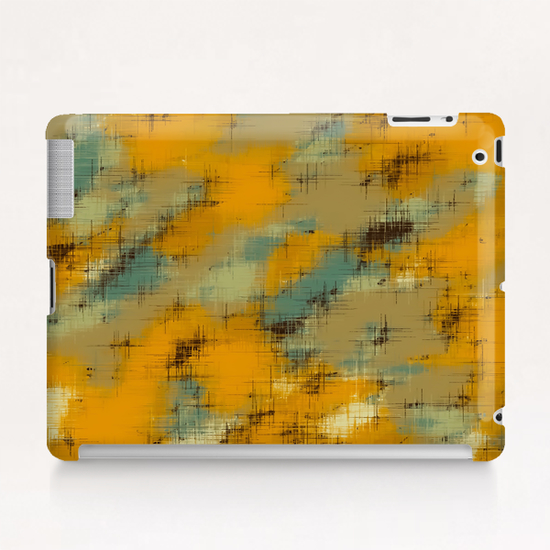 painting texture abstract background in brown and green Tablet Case by Timmy333