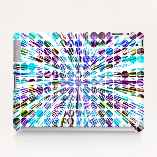 blue and purple circle pattern abstract background Tablet Case by Timmy333