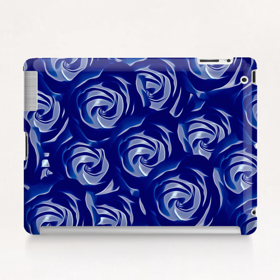 blooming blue rose pattern texture abstract background Tablet Case by Timmy333