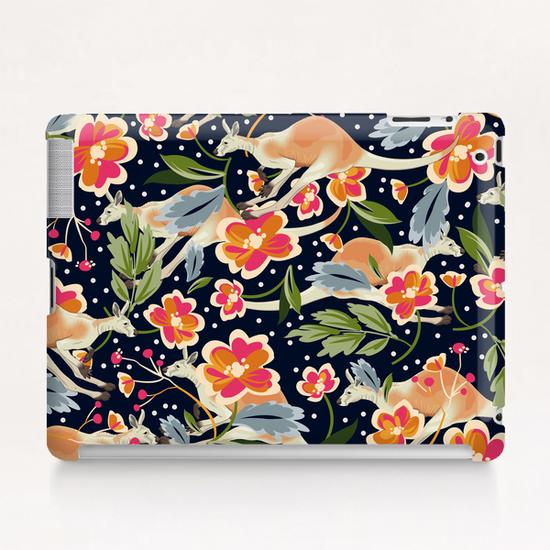 Pattern flowers and kangaroo Tablet Case by mmartabc