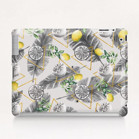 Pattern triangles with lemons Tablet Case by mmartabc