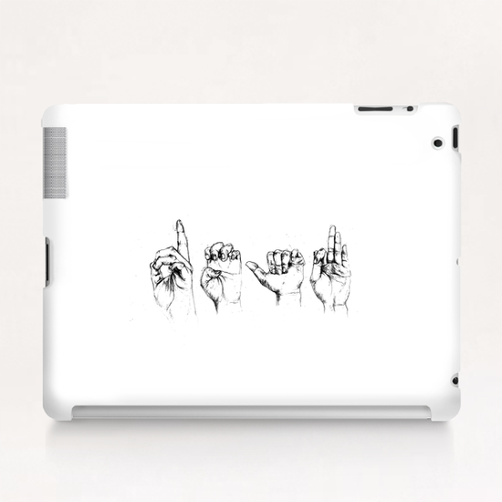 deaf hands Tablet Case by maya naruse