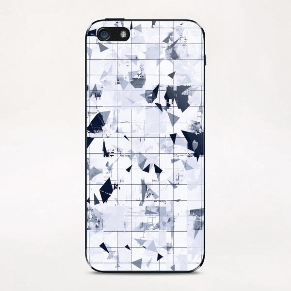 geometric square pattern in black and white iPhone & iPod Skin by Timmy333