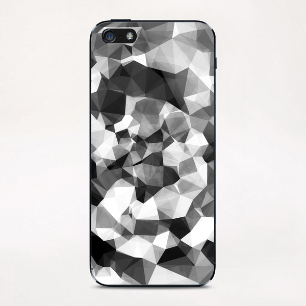 contemporary geometric polygon abstract pattern in black and white iPhone & iPod Skin by Timmy333