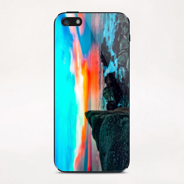 ocean summer sunset sky in California, USA iPhone & iPod Skin by Timmy333