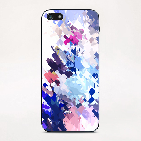 splash geometric pattern abstract background in blue pink purple iPhone & iPod Skin by Timmy333