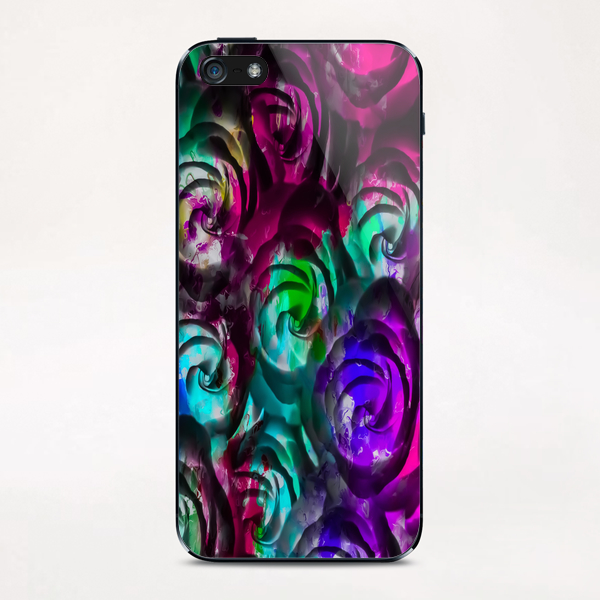 closeup rose texture pattern abstract background in red purple blue iPhone & iPod Skin by Timmy333