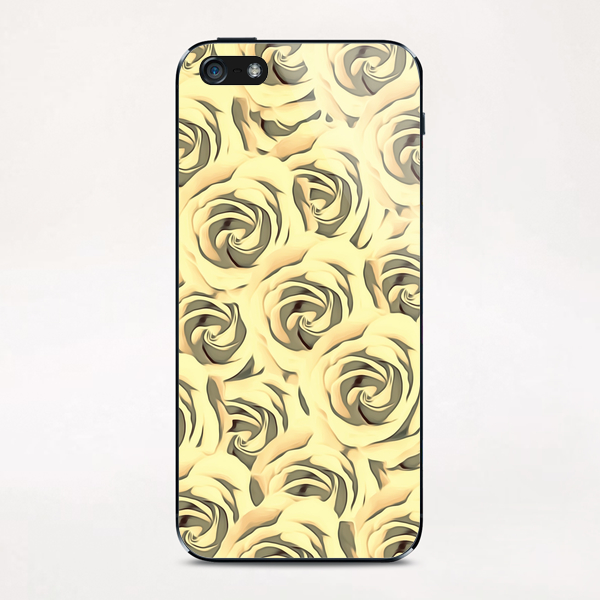 blooming yellow rose pattern texture abstract background iPhone & iPod Skin by Timmy333