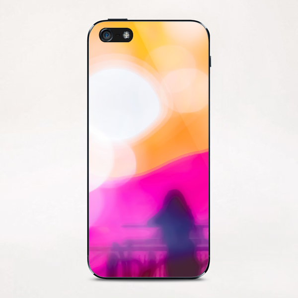 summer sunset sky with colorful bokeh light abstract background iPhone & iPod Skin by Timmy333