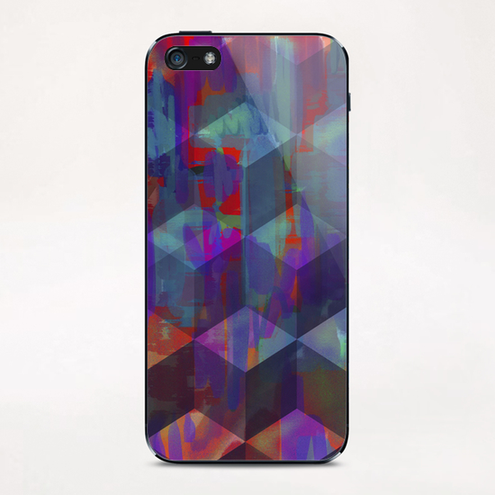 Purple Cubes iPhone & iPod Skin by Vic Storia