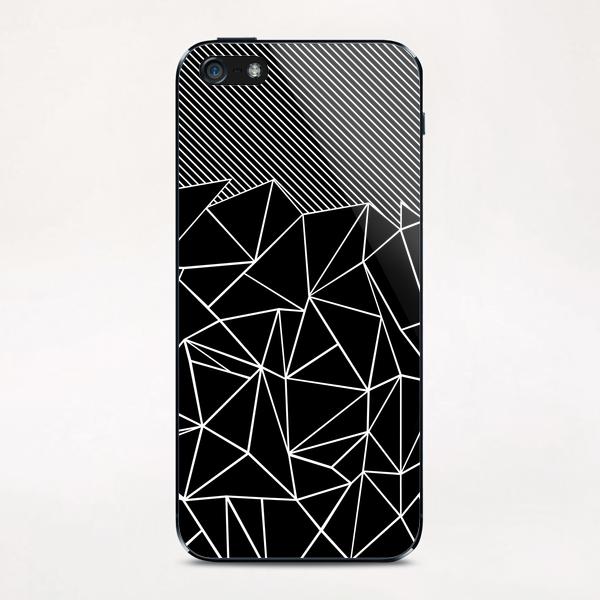 Ab Lines 45 Black iPhone & iPod Skin by Emeline Tate