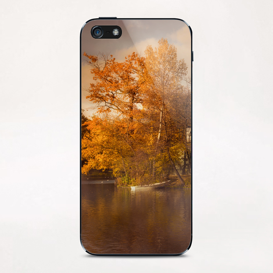 Golden leaves  iPhone & iPod Skin by Jarek Blaminsky