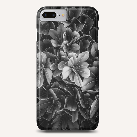 leaves texture background in black and white Phone Case by Timmy333