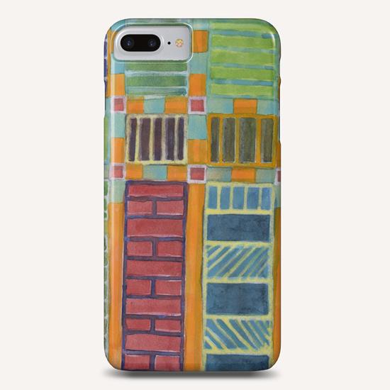 Orange-Turquoise Grid with different Fillings  Phone Case by Heidi Capitaine