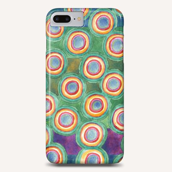 Multicolorful Circles in Front of Horizontal Stripes  Phone Case by Heidi Capitaine