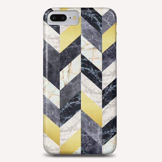 Chevron geometric marble and gold Phone Case by Vitor Costa