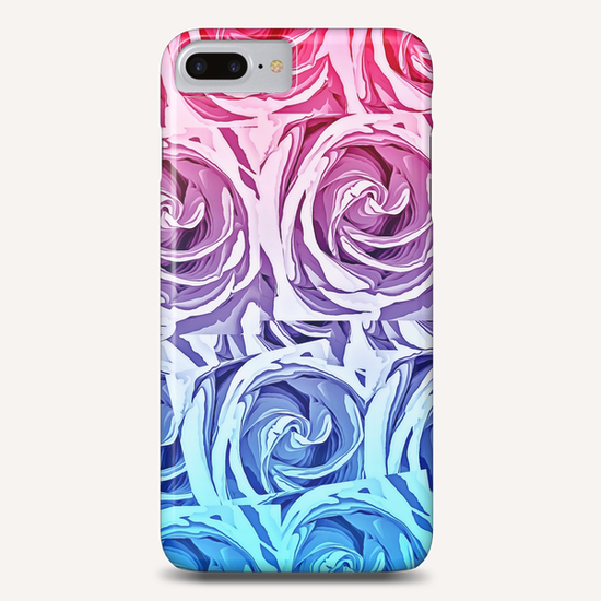 closeup pink rose and blue rose texture pattern abstract background Phone Case by Timmy333