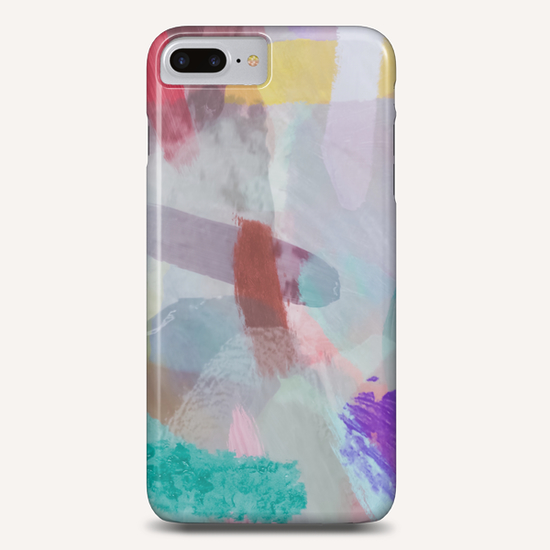 brush painting texture abstract background in pink purple green red Phone Case by Timmy333