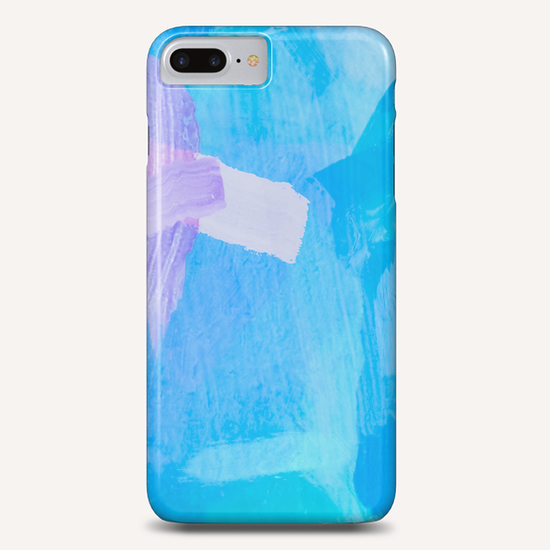 brush painting texture abstract background in blue purple Phone Case by Timmy333