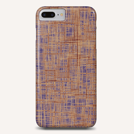 geometric square pattern drawing in purple and brown Phone Case by Timmy333