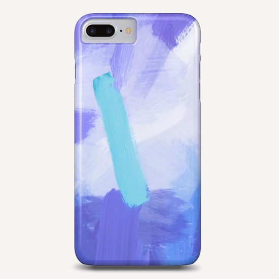 brush painting texture abstract background in blue Phone Case by Timmy333