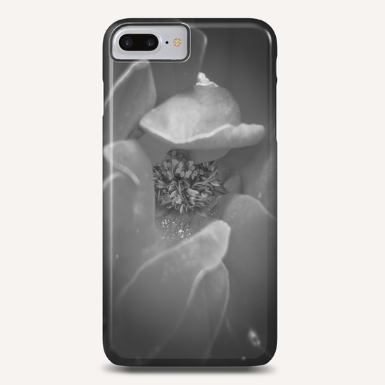 closeup rose texture in black and white Phone Case by Timmy333