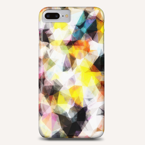 geometric triangle pattern abstract background in yellow brown pink Phone Case by Timmy333