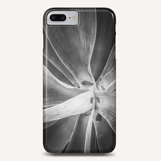 succulent plant texture in black and white Phone Case by Timmy333