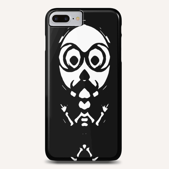 old skinny skull and bone with glasses in black and white Phone Case by Timmy333