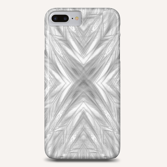 psychedelic drawing symmetry graffiti art abstract pattern in black and white Phone Case by Timmy333