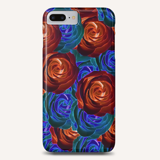 rose texture pattern abstract background in red and blue Phone Case by Timmy333