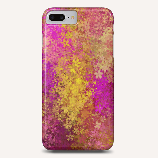 flower pattern abstract background in pink and yellow Phone Case by Timmy333