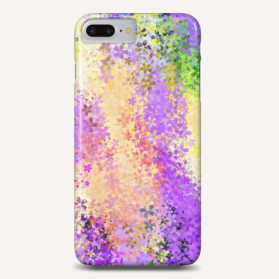 flower pattern abstract background in purple yellow blue green Phone Case by Timmy333