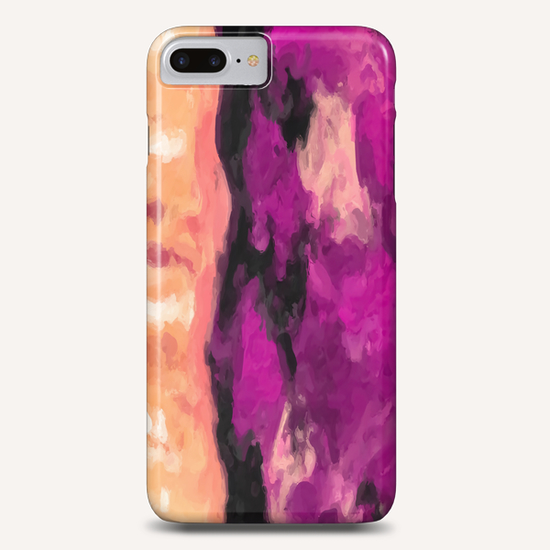 psychedelic splash painting abstract texture in pink purple black Phone Case by Timmy333