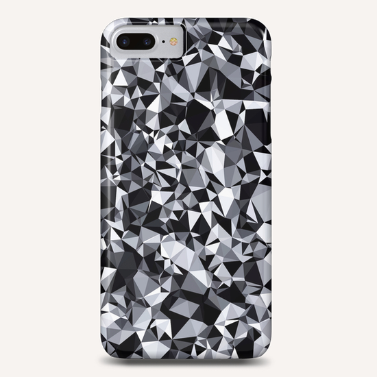 geometric triangle polygon pattern abstract in black and white Phone Case by Timmy333