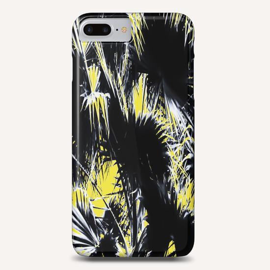 black and white palm leaves with yellow background Phone Case by Timmy333