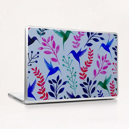 WATERCOLOR FLORAL AND BIRDS X 0.2 Laptop & iPad Skin by Amir Faysal